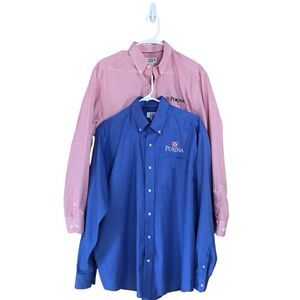 Cutter&Buck Men's Bundle of Two Button Shirts Embroidered Purina Logo Sz Medium